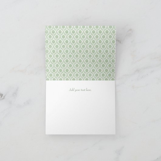 Groene Shabby Bridal Bedankt (Binnen)