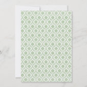 Groene Shabby Bridal Tea Party Kaart (Achterkant)
