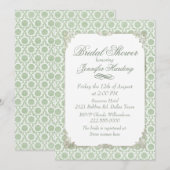 Groene Shabby Bridal Tea Party Kaart (Voorkant / Achterkant)