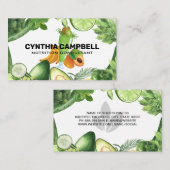 Groene shake van fruit en groenten | voedingsdesku visitekaartje (Voorkant / Achterkant)