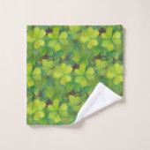 Groene shamrock-badhanddoekset bad handdoek (Wasdoekje)