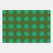 Groene Shamrock Bladpatroon St Patrick's Day 2024 Inpakpapier Vel (Voorkant 3)