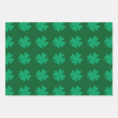 Groene Shamrock Bladpatroon St Patrick's Day 2024 Inpakpapier Vel (Voorkant 2)