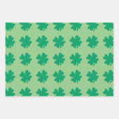 Groene Shamrock Bladpatroon St Patrick's Day 2024 Inpakpapier Vel (Voorkant)