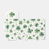 Groene Shamrock Bruidsdouche Bedankdoosjes (Uitgevouwen)