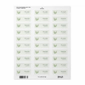 Groene Shamrock Bruidsdouche Retouradres Etiket (Full Sheet)