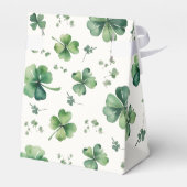 Groene Shamrock Bruiloft Feest Bedankdoosjes (Achterkant)