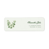 Groene Shamrock Bruiloftsshower Retouradres Etiket (Voorkant)