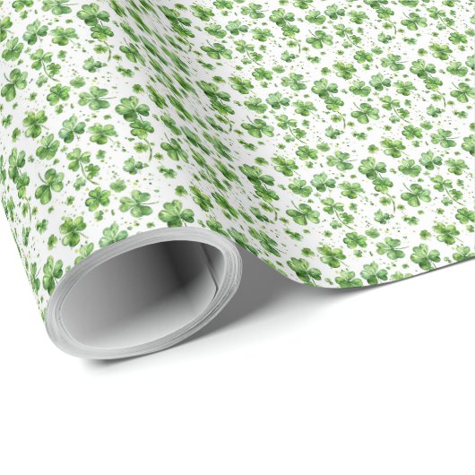 Groene Shamrock Cadeaupapier Inpakpapier Iers (Rol Hoek)