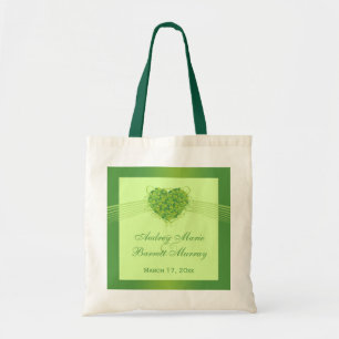 Groene shamrock clovers, een goede bruiloft tote bag
