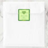 Groene shamrock clovers hart bruiloft stickers (Tas)
