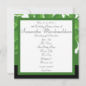 Groene shamrock foto lief zestien kaart (Achterkant)