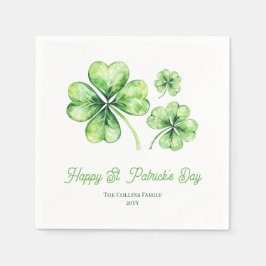 Groene Shamrock Gelukkig St. Patrick's Dag Feest Servet