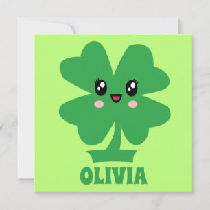 Groene Shamrock - gepersonaliseerde flatkaart
