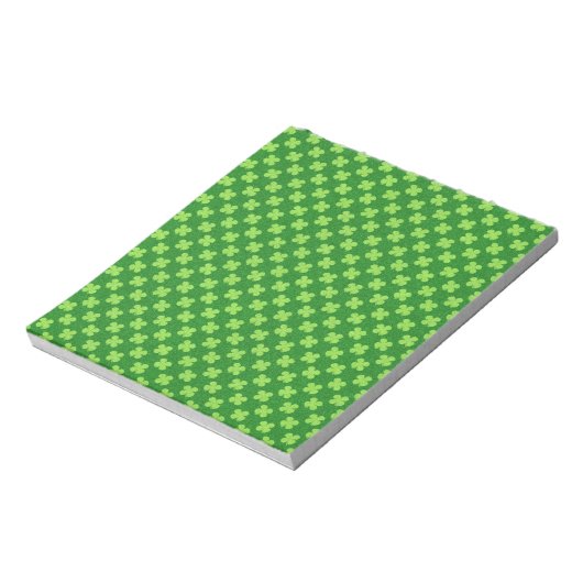 Groene Shamrock Glitter Notitieblok (Linkerzijde)