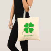 Groene Shamrock Gold stippen, strim, canvaszakken Tote Bag (Voorkant (product))