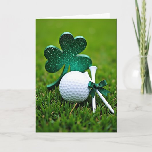 Groene Shamrock Golf Kaart (Voorkant)