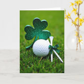 Groene Shamrock Golf Kaart (Gele Bloem)