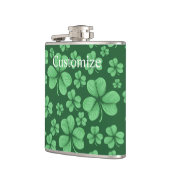 Groene Shamrock hart St Patrick's Day Heupfles (Links)