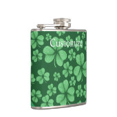 Groene Shamrock hart St Patrick's Day Heupfles (Rechts)