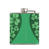 Groene Shamrock hart St Patrick's Day Heupfles (Achterkant)