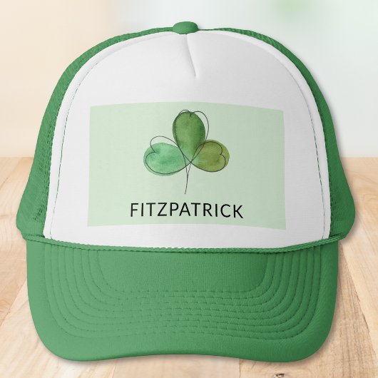 Groene Shamrock Ierse Erfgoed Naam Trucker Pet
