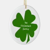 Groene shamrock Ierse monumfamilie Keramisch Ornament (Rechts)