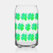 Groene Shamrock Ierse St. Patrick's Dag Drinkset Blikvorm Glas (Rechts)