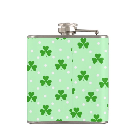 Groene shamrock Irish St. Patrick's daypatroon Heupfles (Achterkant)