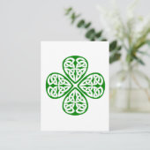 groene shamrock keltic knot briefkaart (Staand voorkant)
