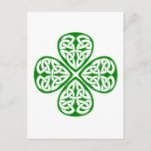 groene shamrock keltic knot briefkaart (Voorkant)