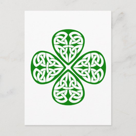 groene shamrock keltic knot briefkaart (Voorkant)