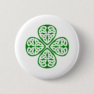 groene shamrock keltic knot ronde button 5,7 cm