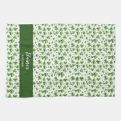 Groene Shamrock Keuken Handdoek Custom Gift Iers (Horizontaal)