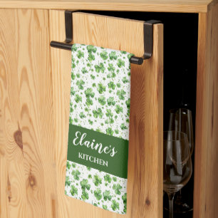 Groene Shamrock Keuken Handdoek Custom Gift Iers