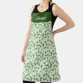 Groene Shamrock Keuken Schort Custom Cadeau Iers (Insitu)