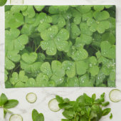 Groene shamrock keukenhanddoek (Gevouwen)