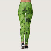 Groene shamrock klaver leggings voor St.Patricks d (Achterkant)