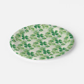 Groene Shamrock klaver patroon St Patrick's Day Papieren Bordje (Gekanteld)