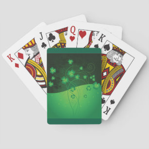 Groene Shamrock Klaver St. Patrick's Day Geluk Pokerkaarten