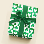 Groene Shamrock Klaver St Patrick's Day Ierse part Inpakpapier Vel