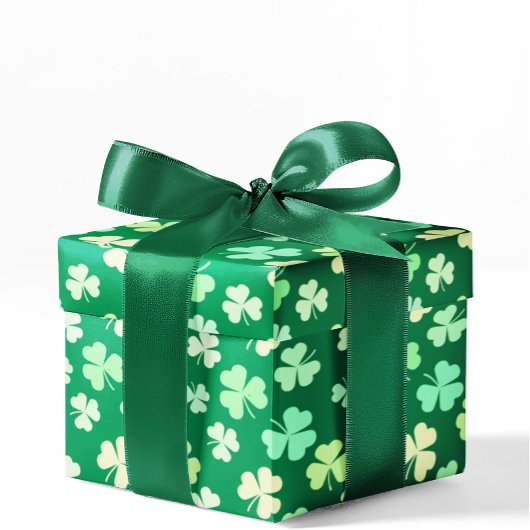 Groene Shamrock Klaver St Patrick's Day Ierse part Inpakpapier Vel
