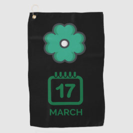 Groene shamrock klaver voor St. Patrick's Day Gol Golfhanddoek