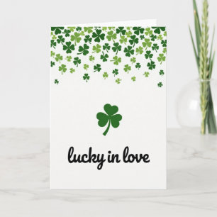Groene Shamrock Liefdeskaart Kaart