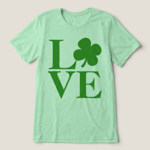 groene Shamrock Love St Patricks Day Tri-Blend Shirt