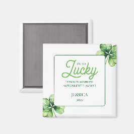 Groene Shamrock Luck Custom Lucky St Patrick's Day Magneet