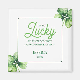 Groene Shamrock Luck Custom Lucky St Patrick's Day Magneet