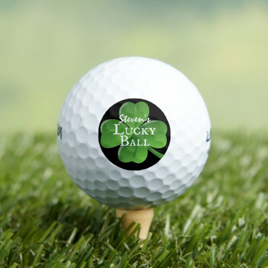 Groene Shamrock Lucky Ball St Patrick's Day Custom Golfballen (Insitu Shirt)