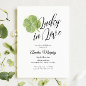 Groene Shamrock Lucky in Liefde Vrijgezellenfeest Kaart