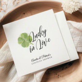 Groene Shamrock Lucky in Liefde Vrijgezellenfeest Servet